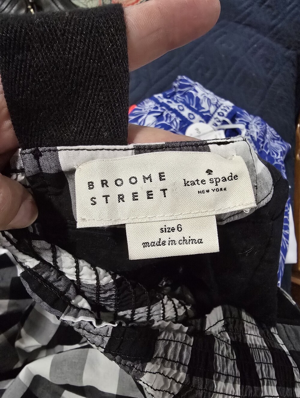 Broome Street Kate Spade Patterned Check Dress Sz 6 - Picture 4 of 4